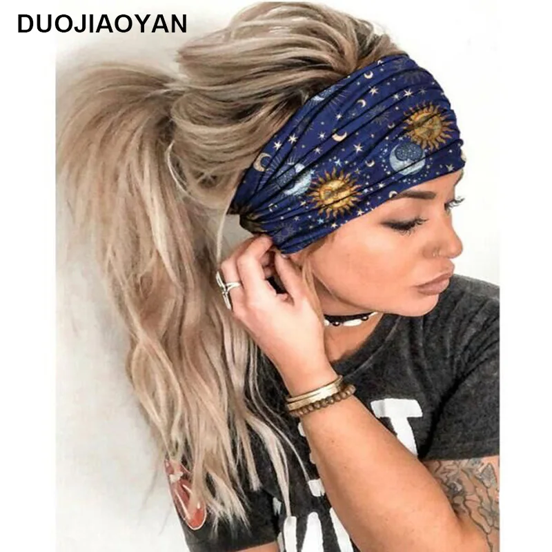 Модный спортивный тюрбан для йоги с принтом женщин и девушек аксессуары мытья