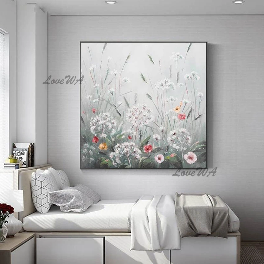 

Home Decoration Wall Art Little Fresh Dandelion Beautiful Flower Painting No Framed Picture For Living Room Modern Art Canvas
