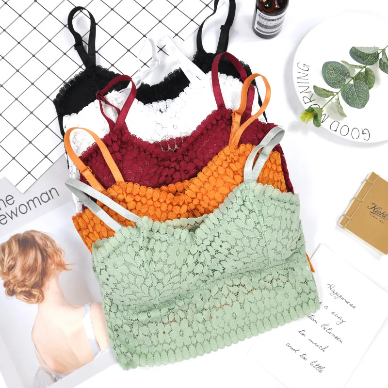 Модные женские сексуальные кружевные цветы Съемная грудь дышащее кружевное нижнее белье бюстгальтер