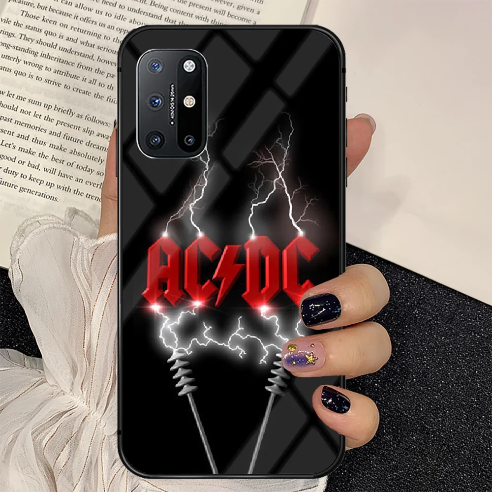 

Music-F-Band-S-ACDC AC-C-DC Phone Tempered Glass Case Cover For Oneplus 5 6 7 8 9 Nord T Pro Back