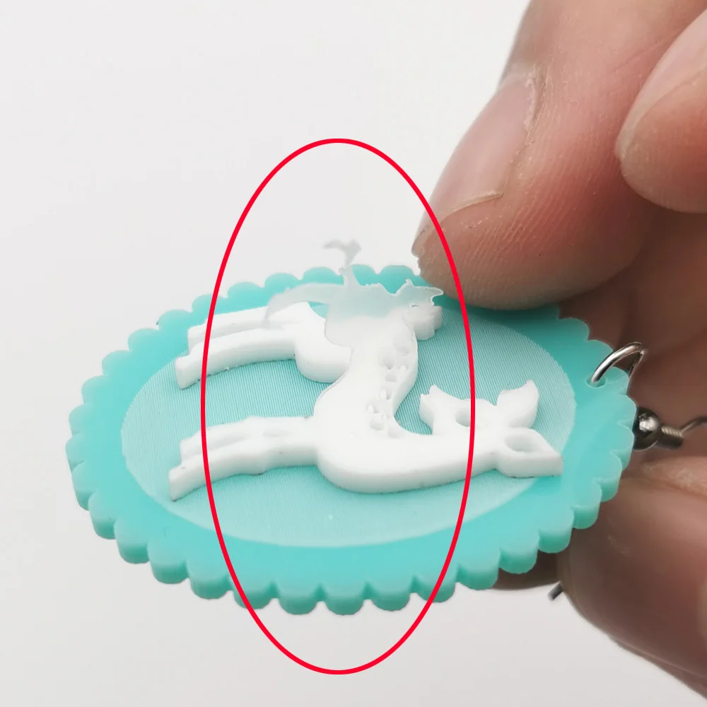 Модные новые овальные мятно-зеленые акриловые серьги-капли с оленем женские