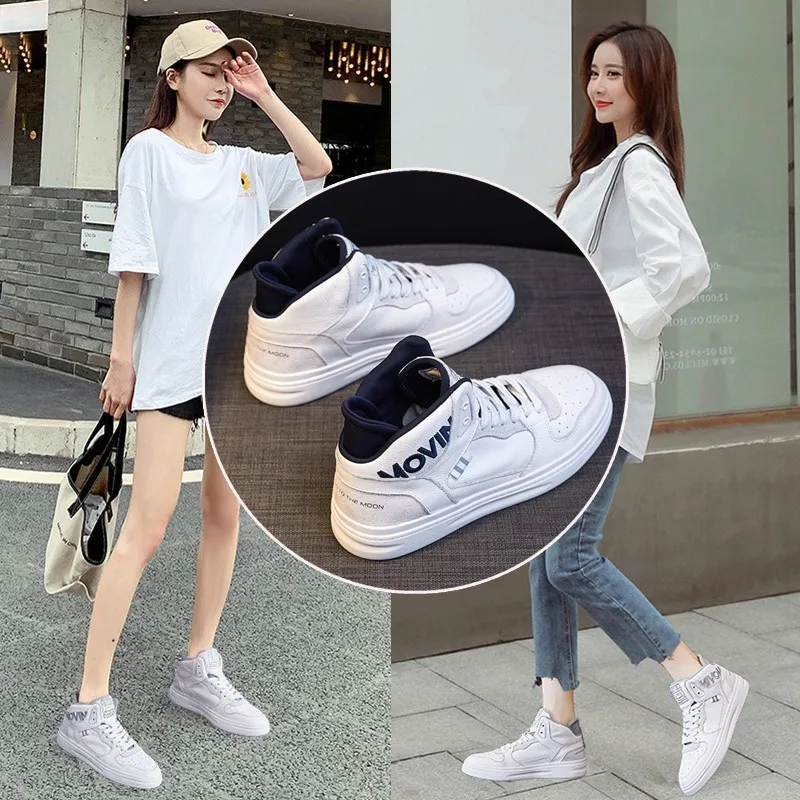 

Spring New Women's Chunky Sneakers Thick Bottom Platform Vulcanize Shoes Fashion Breathable Casual Running Shoe