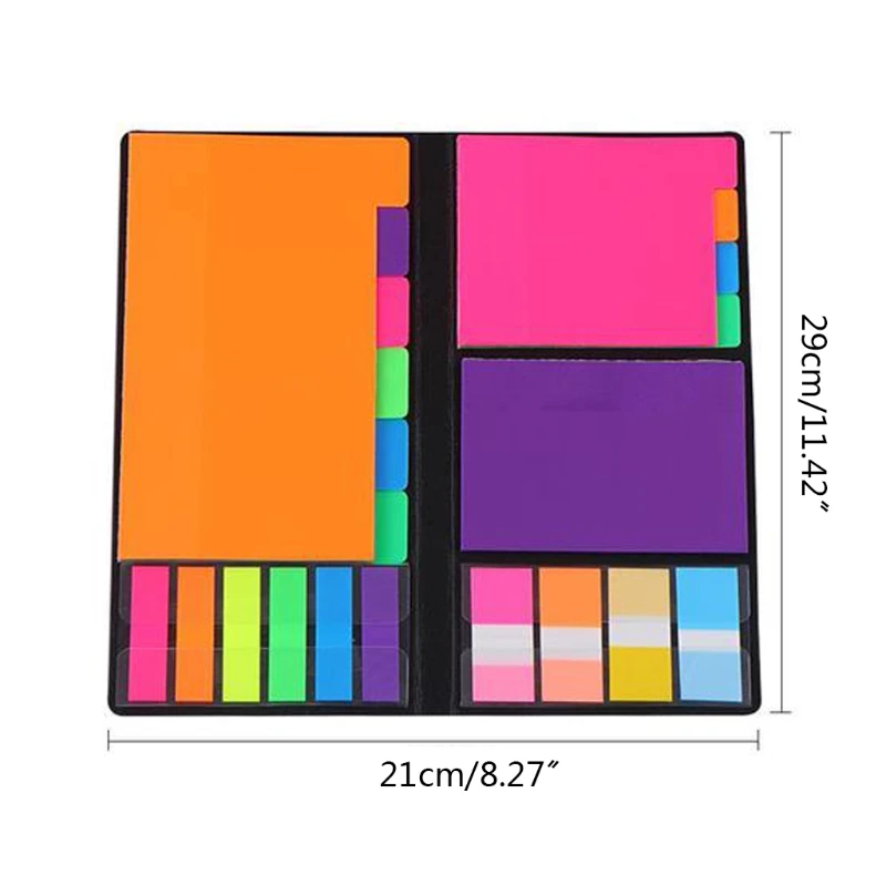 

G92E 370 Sheets Waterproof PET Memo Sticky Note Paper Daily To Do It Check List Paper Erasable Office School Supply