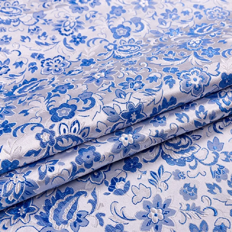 Атласная жаккардовая парчовая ткань 150 см имитация шелка шитье чонсам кимоно