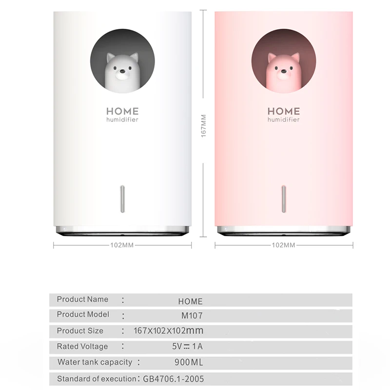 

Home Humidifier 700ML Large Capacity USB Air Humidificador Aroma Essential Oil Diffuser With Color LED Lamp Air purifier Fogger