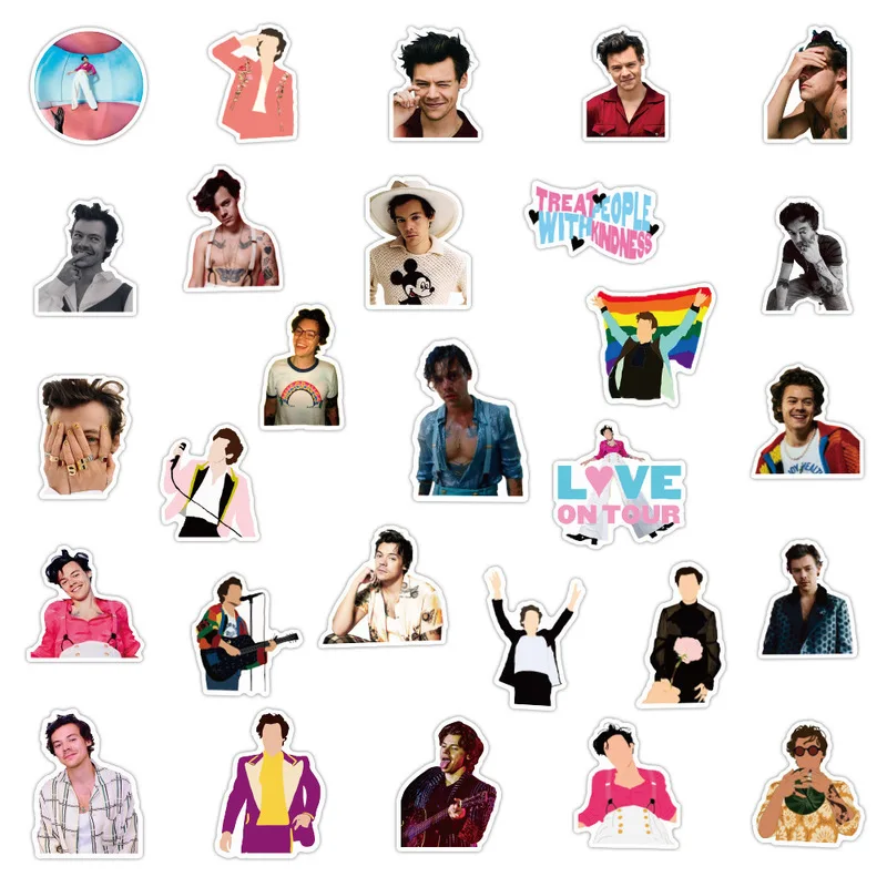 

10/50PCS British Singer Harry Edward Styles Graffiti Stickers Skateboard Fridge Guitar Laptop DIY Waterproof Cool Sticker
