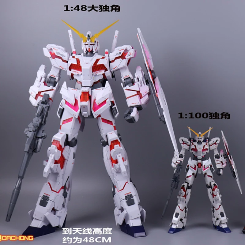 

Japanese DABAN Gundan 1/48 Mega UNICORN Fighter Full Psycho- Frame Prototype Suit Mobile Mode Assembled Action Figure Model Toys