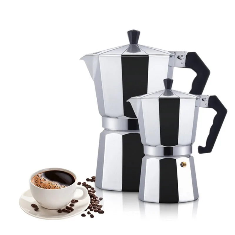 

SHENJINLONG Aluminum Coffee Mocha Espresso Percolator Pot Coffee Maker Moka Pot 1cup/3cup/6cup/9cup/12cup Stovetop Coffee Maker