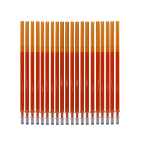 20p Orange ink Refil 20 шт./лот стержень со стираемыми чернилами набор моющаяся ручка стираемая гелевая ручка 0,5 мм синие черные чернила школьные офисные канцелярские принадлежности - Цвет: 20p Orange ink Refil