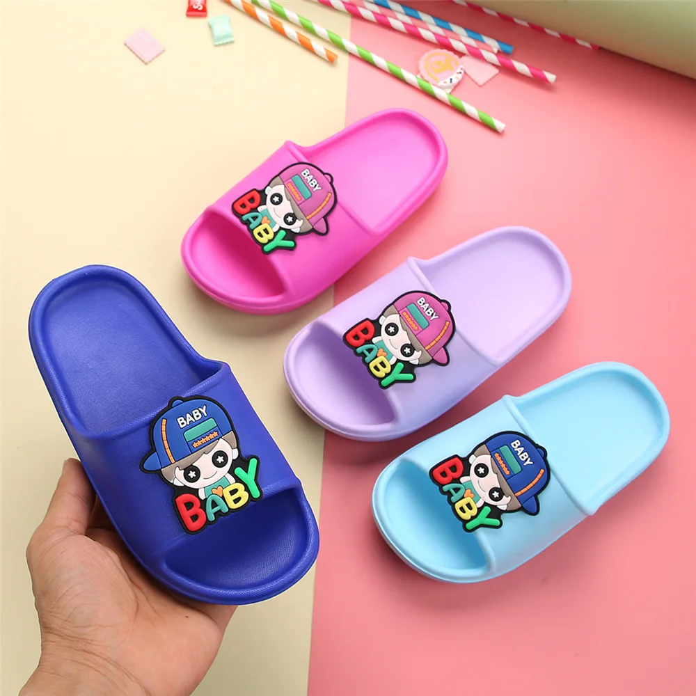 

Summer Kids Slippers Girls Home Indoor Flip Flop Children Shoes Cartoon Boys Slippers Light Garden Barefoot Non-slip Casual Shoe
