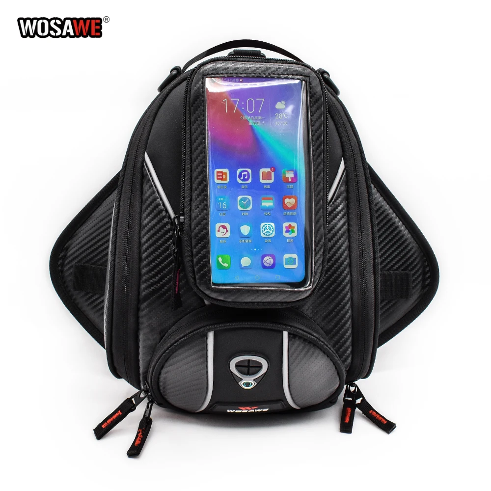 WOSAWE мотоциклетные сумки Магнитный Танк для езды на мотоцикле телефона держатель