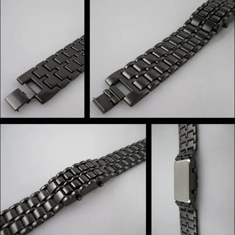 Lava Iron Samurai, мужские часы, роскошный ремешок из нержавеющей стали, светодиодный, мужские спортивные электронные часы, светодиодный, цифровые часы, reloj hombre