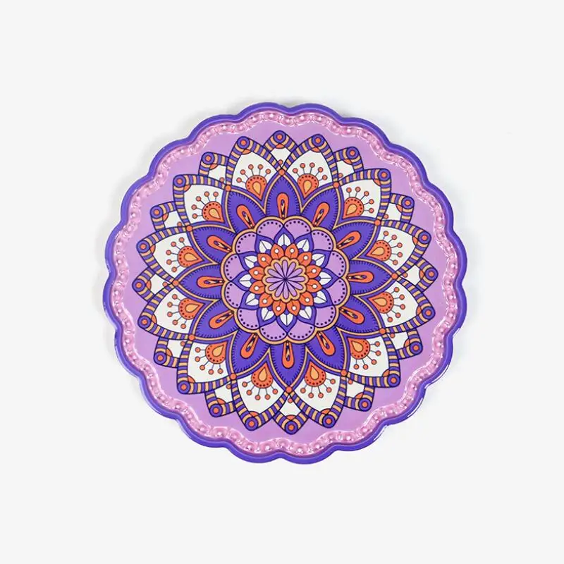 2 шт. креативная квадратная керамическая пробковая Настольная лампа с мандалой