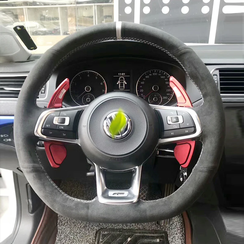 

DIY suede Car Steering Wheel Cover for MG MG6 ZS MG5 MG3f HS Accessories