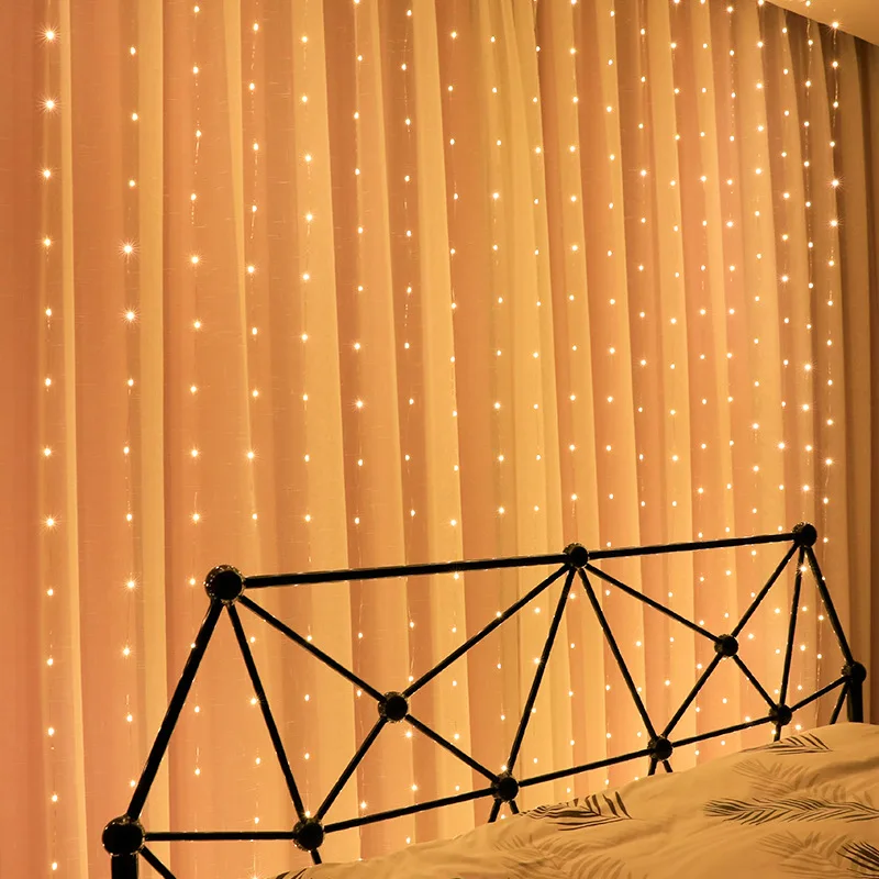 СВЕТОДИОДНАЯ Гирлянда-занавес с дистанционным управлением 3*3 м | Лампы и
