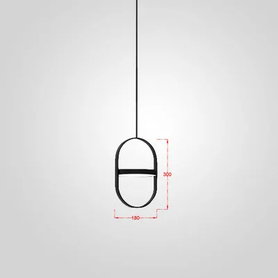 

Nordic Designer Black and white atmosphere decorative chandelier creative personality rotatable led dining room single lamp