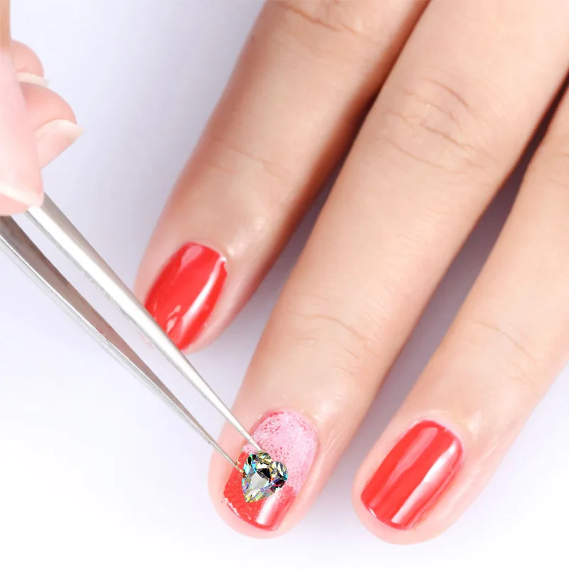 Кристаллы AB 3D Стразы для дизайна ногтей драгоценные камни с плоской задней