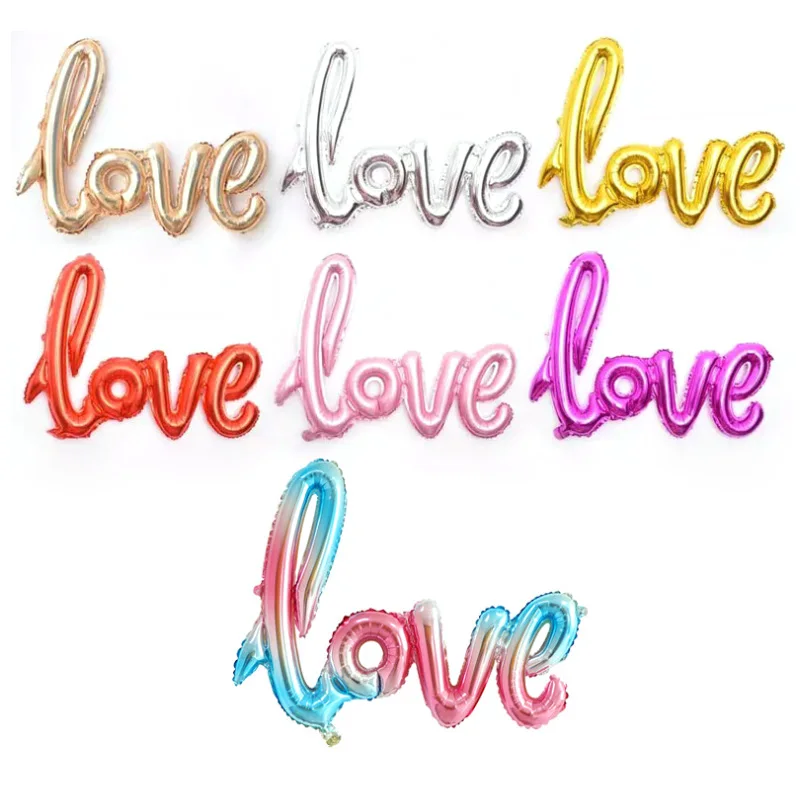 Цветной воздушный шар из алюминиевой пленки 106 см * 65 украшение для свадьбы отеля