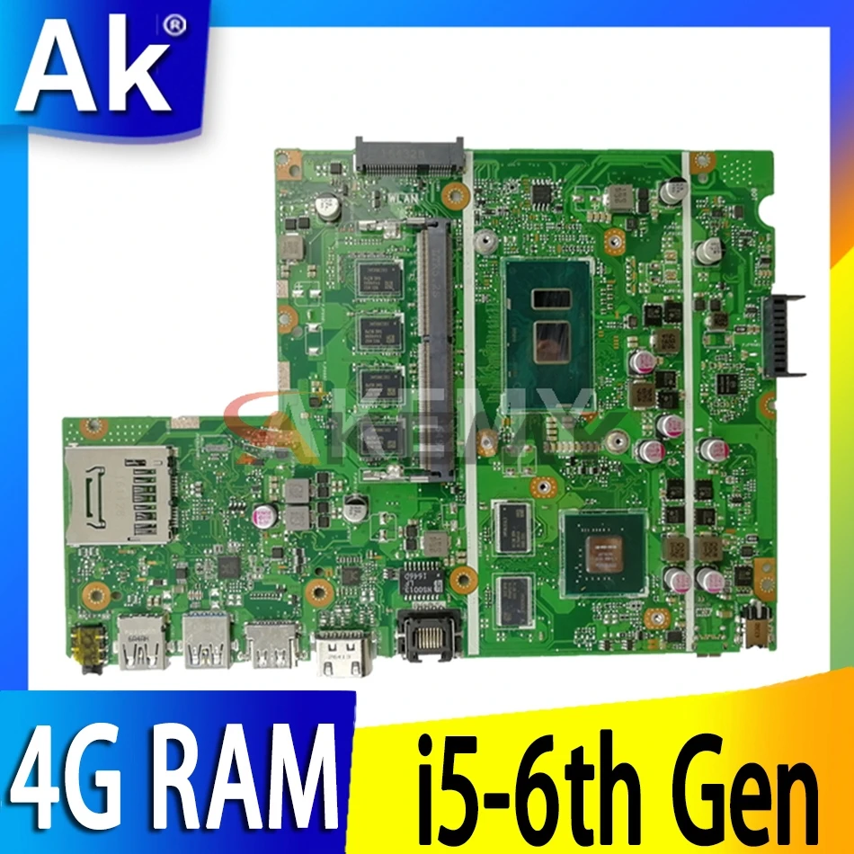 X541UVK Материнская плата Asus X541UJ X541UV X541U F541U R541U ноутбука i5 6th gen Процессор 4 Гб