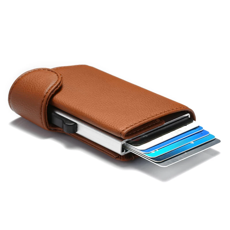 RFID блокирующий кошелек алюминиевая коробка держатель для карт Ретро стиль