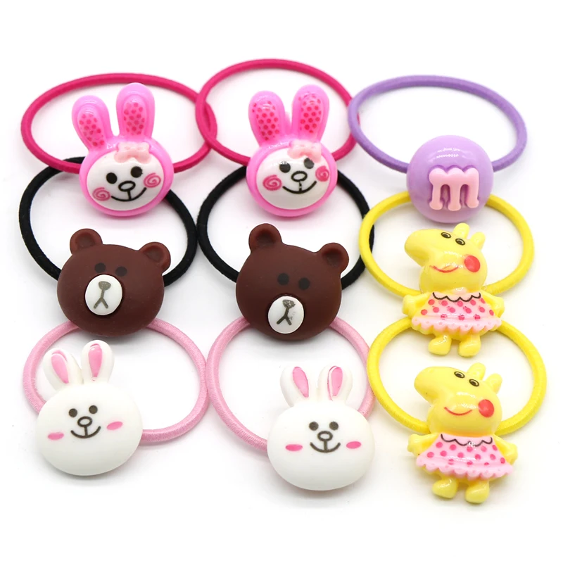 12 шт., hello kitty, эластичные резинки для волос, заколки для волос, для девочек, конский хвост, резинки, милые резинки для волос, резинки, резинки, аксессуары для волос