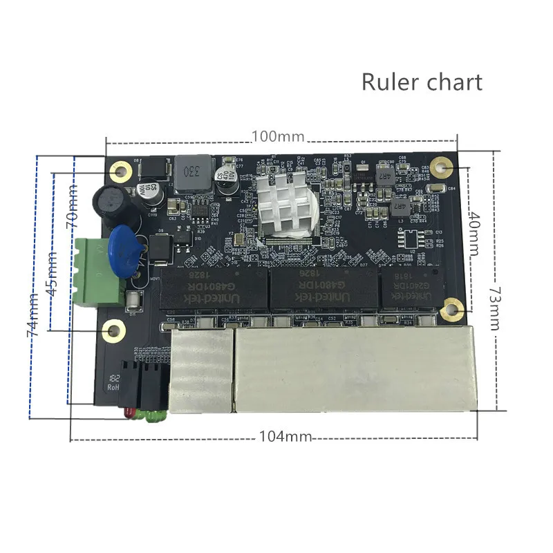 Промышленный коммутационный модуль Ethernet 5 портов неуправляемый 10/100 Мбит/с плата