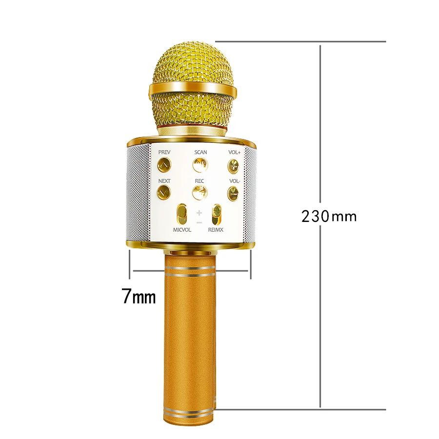 WS858 портативный Bluetooth микрофон беспроводной Karaok USB мини KTV концертный зал