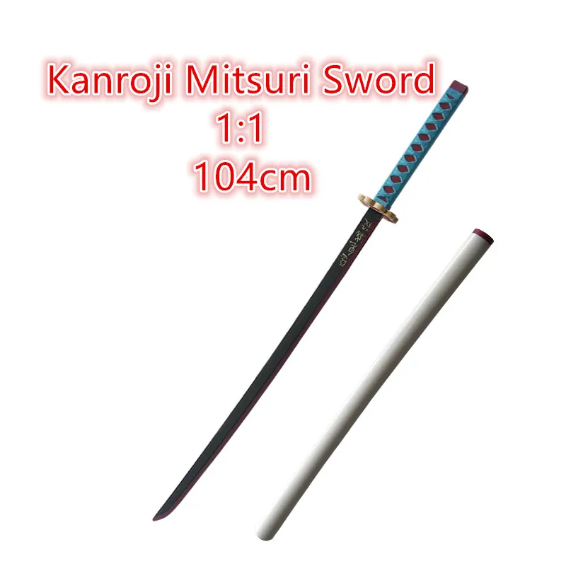 

Меч оружие убийца демонов 104 см Kimetsu no Yaiba Kanroji Mitsuri Sowrd Косплей 1:1 нож ниндзя из аниме PU Prop модель подарок