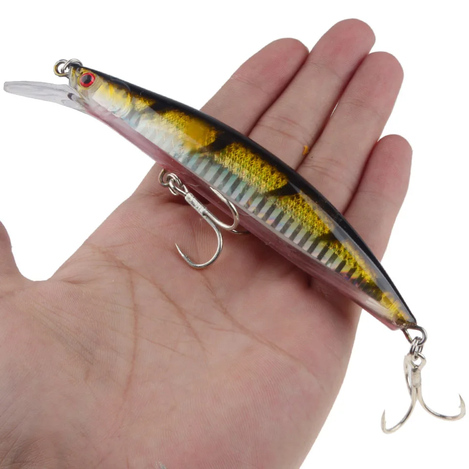 

1Pcs Fishing Lures Big Crankbait Laser Minnow Bait130mm 23g 3D Eyes Artificial Bait Wobbler Hard Bait Carp Perch Fishing tackle