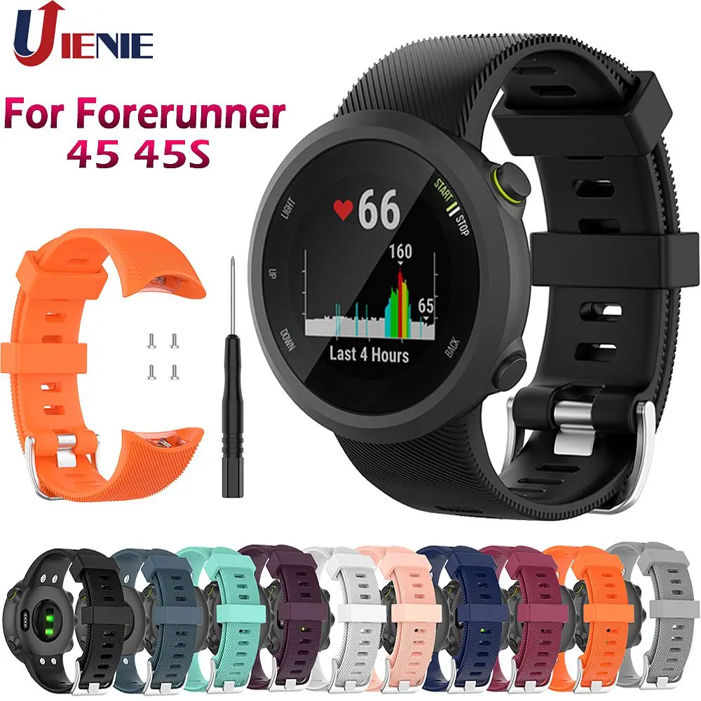 

Sport Silicone Watchband Strap for Garmin Forerunner 45 45s Smart Watch Band Bracelet Colorful Replacement Wristband Correa