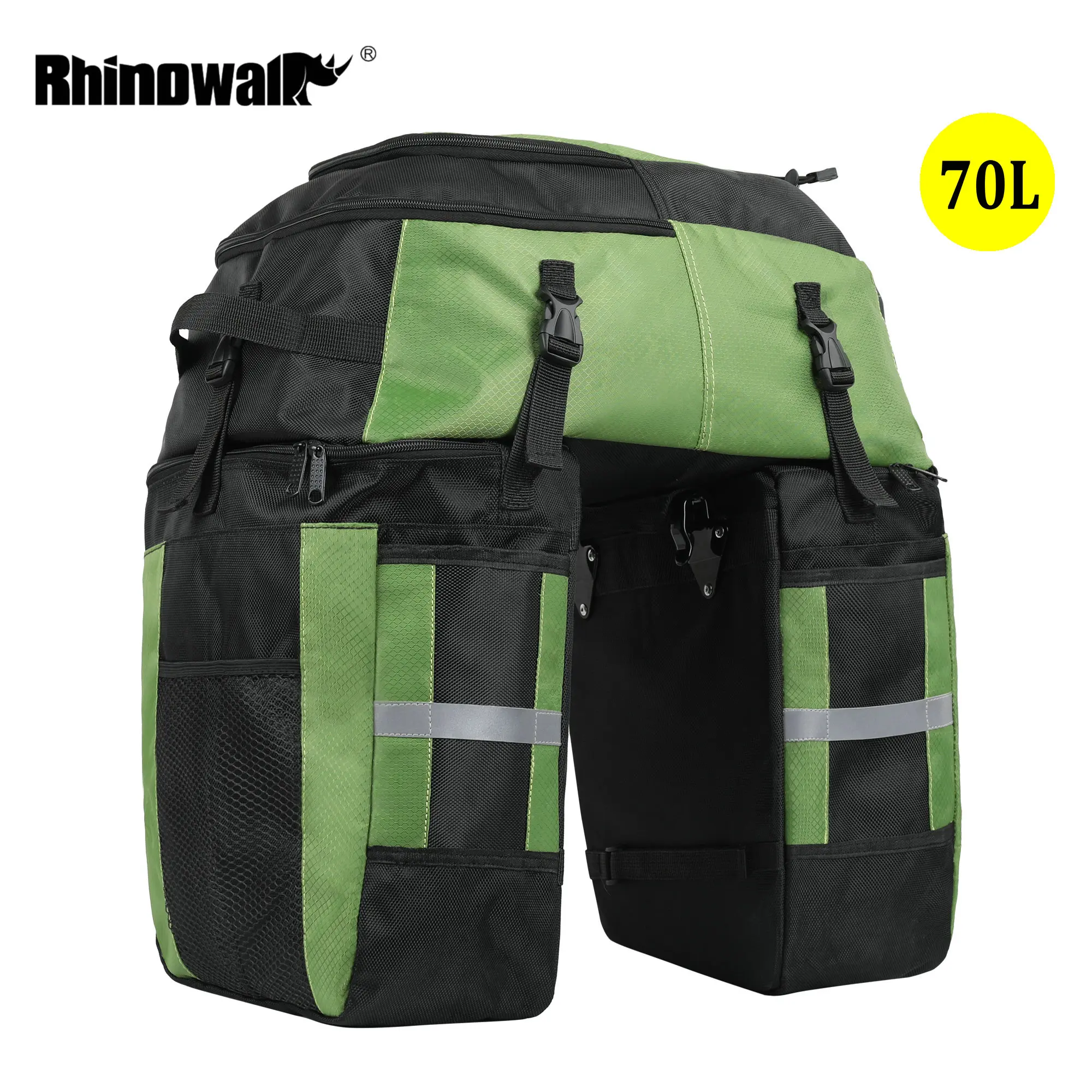 Rhinowalk 3 в 1 задние стойки сиденья магистральные сумка 70L MTB дорожный велосипед