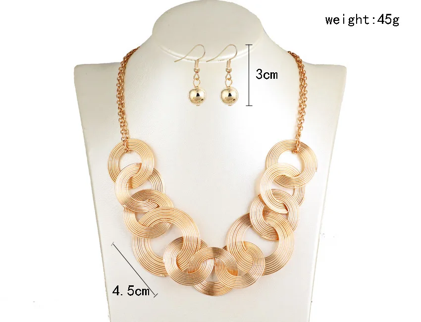 Модные ювелирные изделия металлические простые катушки атмосферное ожерелье