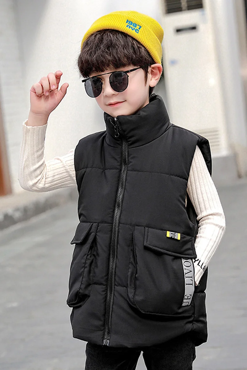 

Children Outerwear Winter Coats Baby Boys Cotton Vest Kids Clothing For Teenagers Winter Warm Jacket Boy Clothes Tops TZ747