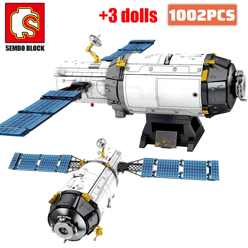 

1002PCS Launcher Spaceship Rocket Building Blocks City Aerospace Manned Astronaut Figures Bricks Toys For Boys