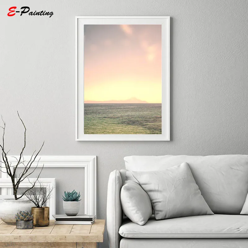 Современная Картина на холсте пастельные стены искусство пляж океан береговая