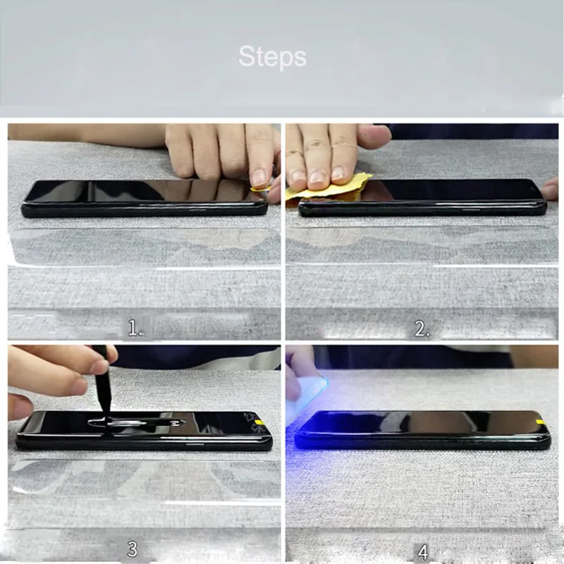 Защитное стекло JGKK для Motorola Edge + закаленное с жидким клеем | Мобильные телефоны и