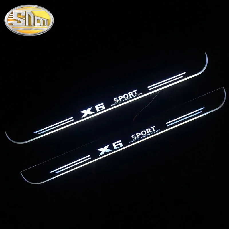 SNCN Автомобильный светодиодный дверной порог для BMW X6 E71 E72 F16 2008 2019 ультра тонкий