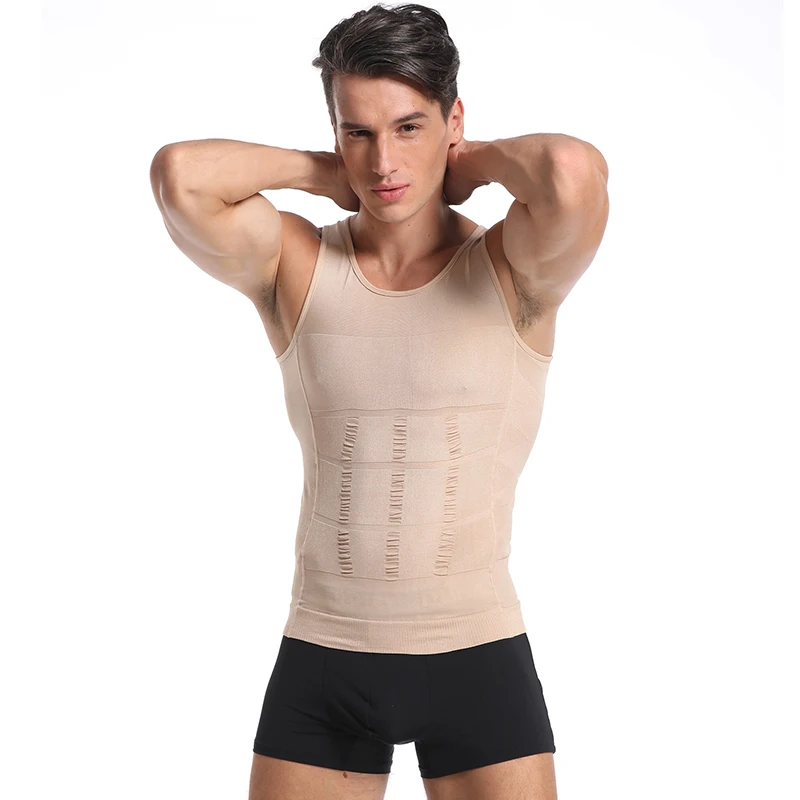 Be-In-Shape Men's Slimming Vest Body Shaper Belly Control Posture Gynecomastia Compression Shirt Underwear Waist Trainer Corset