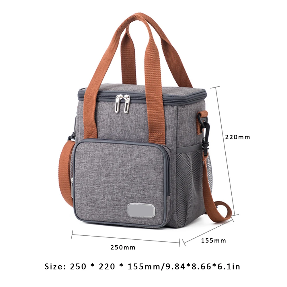 

Thermal Insulated Lunch Bag Portable Cooler Handbag Picnic Bento Food Storage Bags Travel Food Shoulder Lunch Box Tote Outdoor
