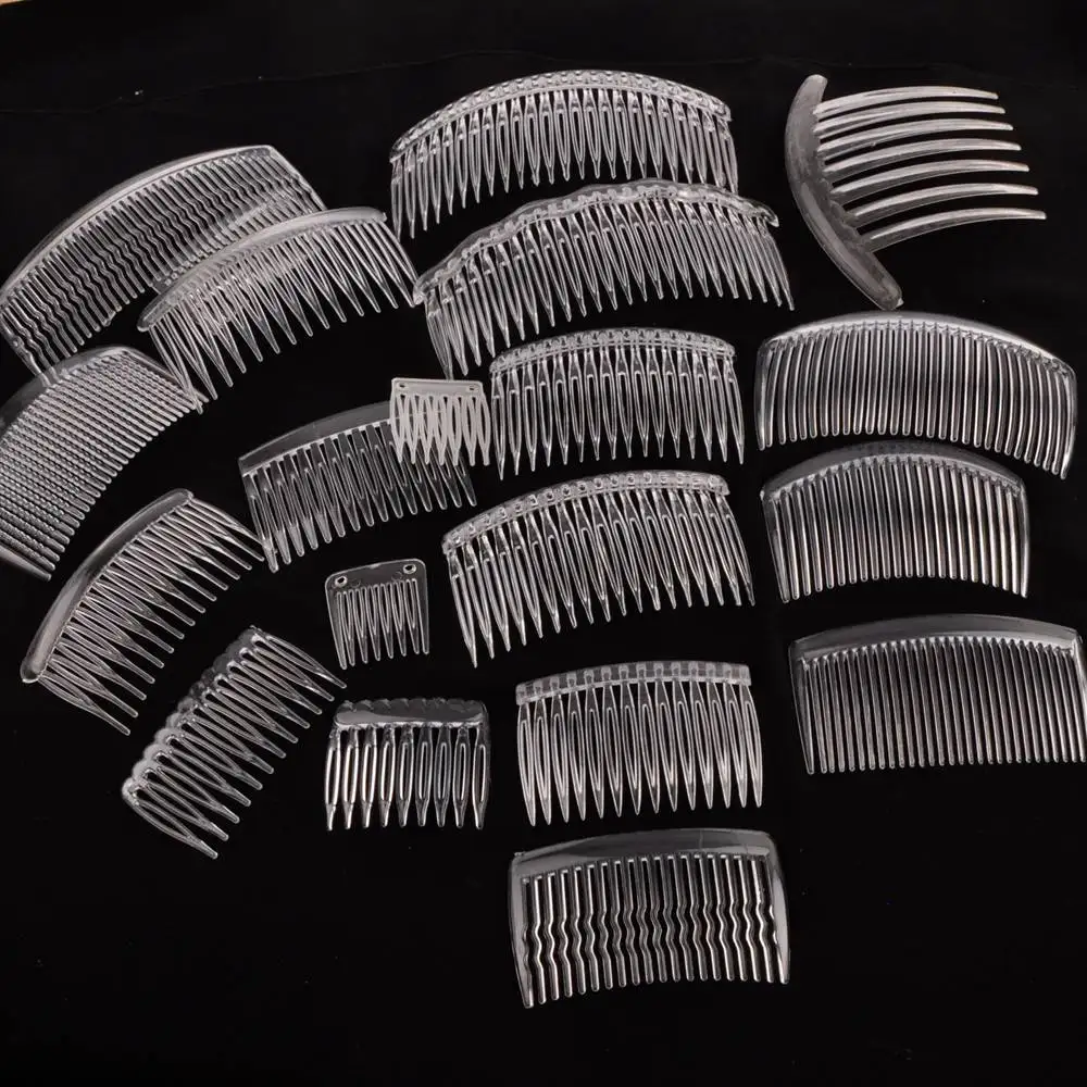 Гребень для волос Женский Пластиковый прозрачный белый 100 шт. | Украшения и