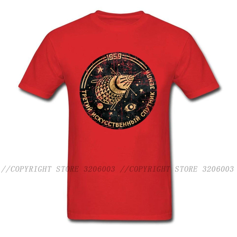 Мужская футболка в стиле ретро бежевая футболки СССР Россия Sputnik 1 топы панк
