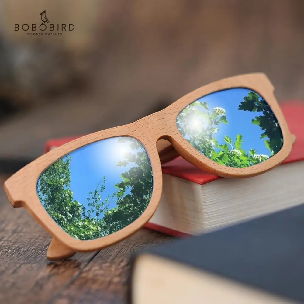 BOBO BIRD бренд новейший AG004 100% природа бука женские солнцезащитные очки в деревянной