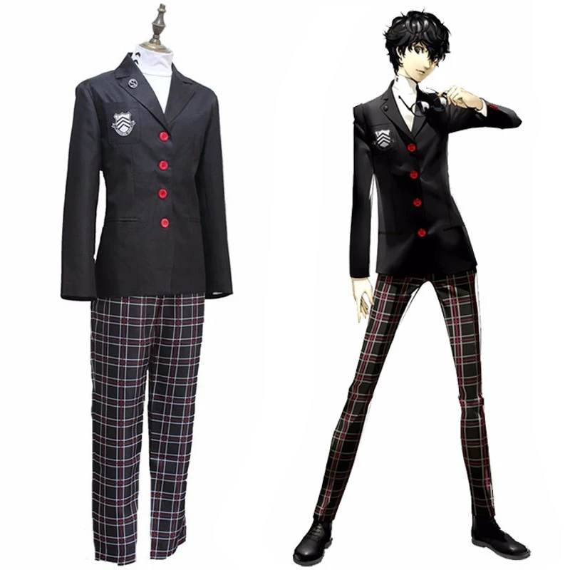 Костюм для косплея Persona 5 Akira Kurusu P5 Ren Amamiya полный комплект школьная форма мужские