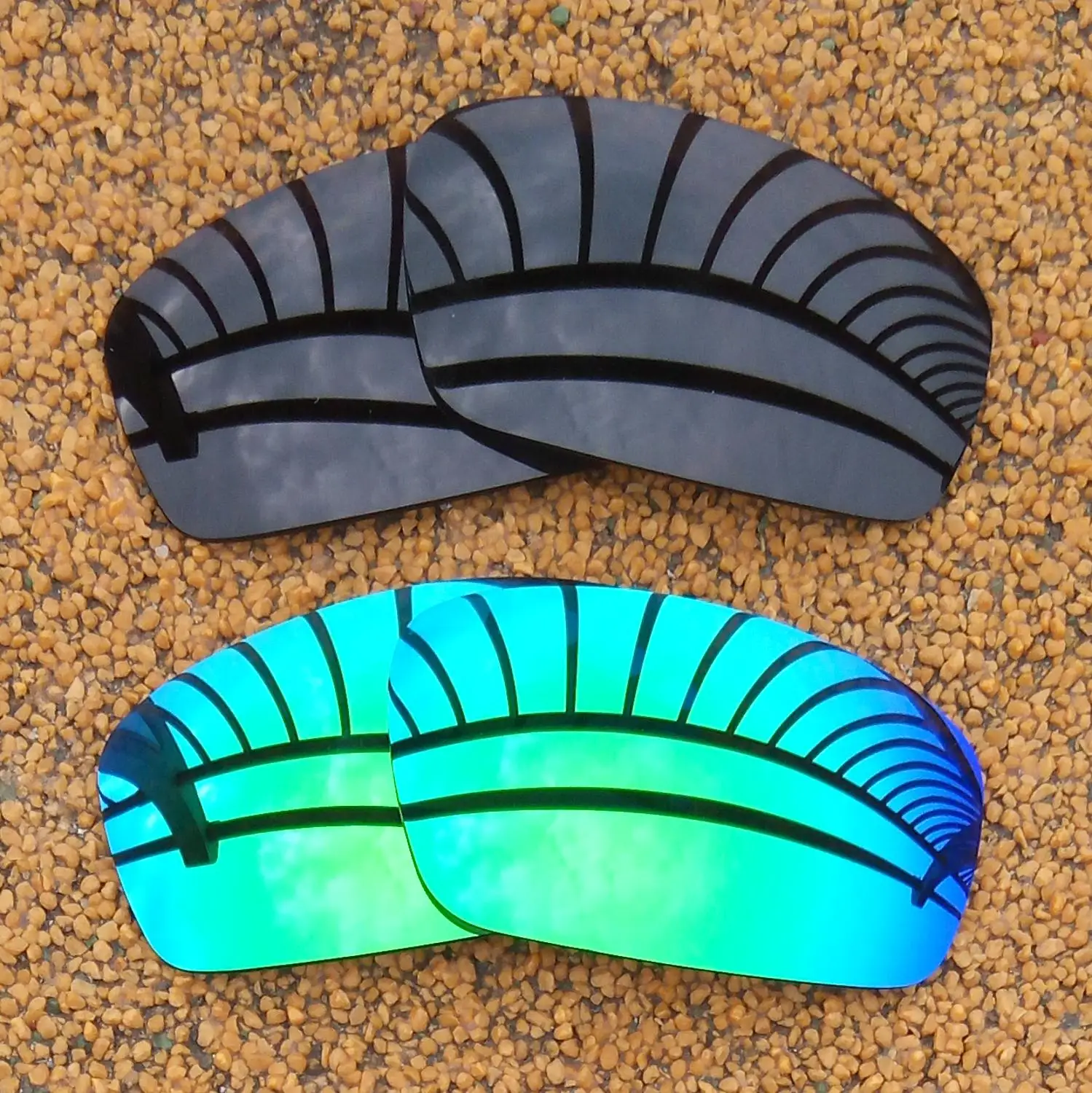 Черно зеленые зеркальные поляризованные Сменные линзы для оправы Monster Pup 100% UVA и