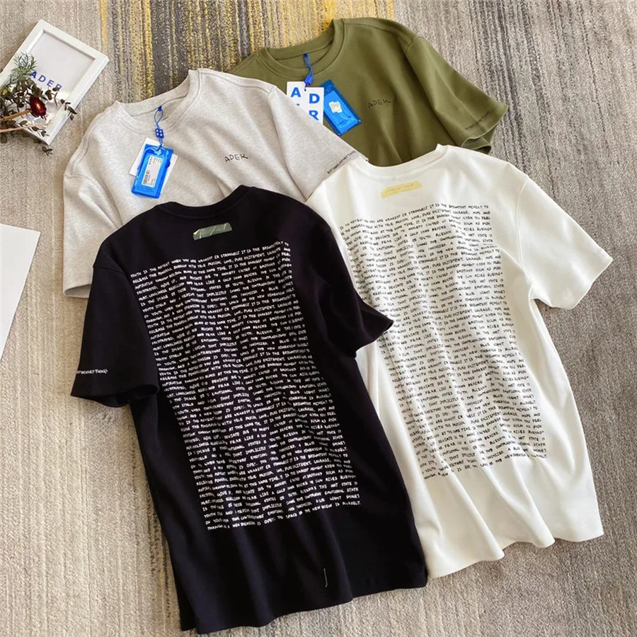 Футболка с надписью на спине для мужчин и женщин размеры до 1:1 | Мужская одежда