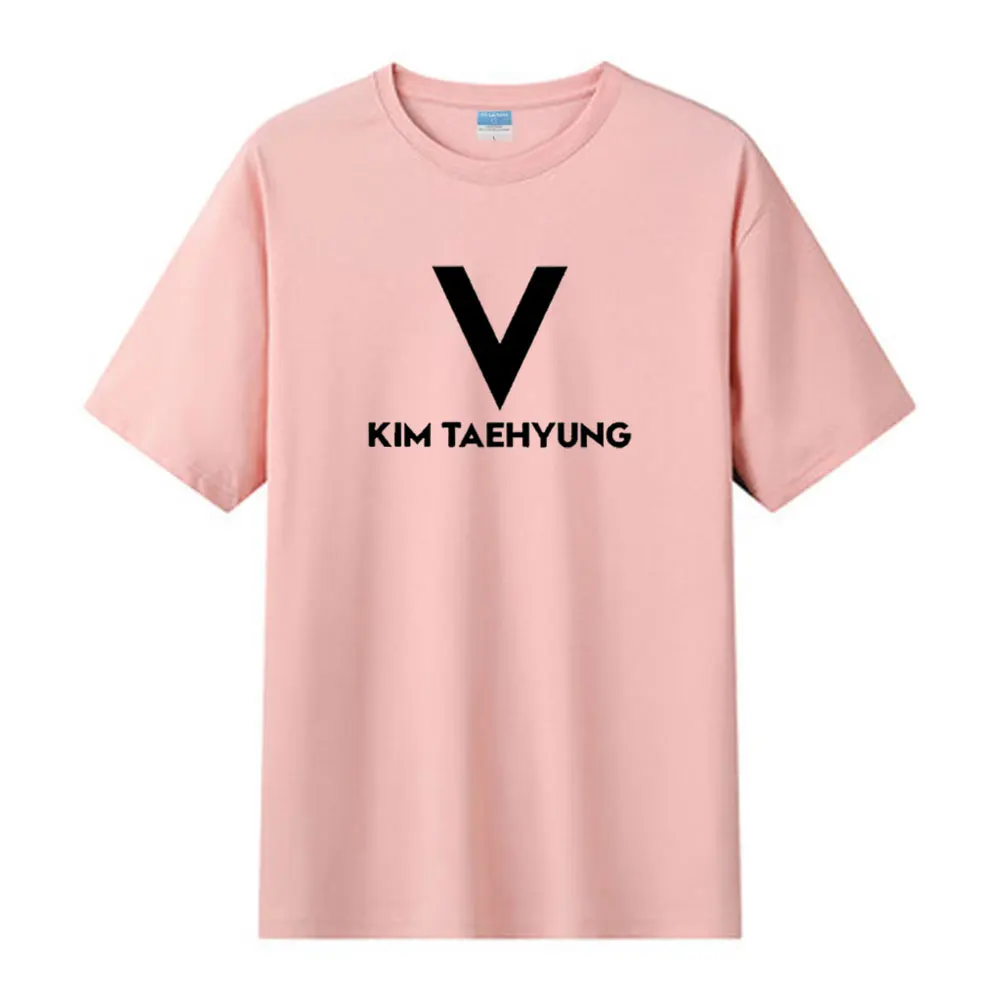 Футболка с V-образным вырезом в стиле K-POP модная крутая уличная одежда надписью и
