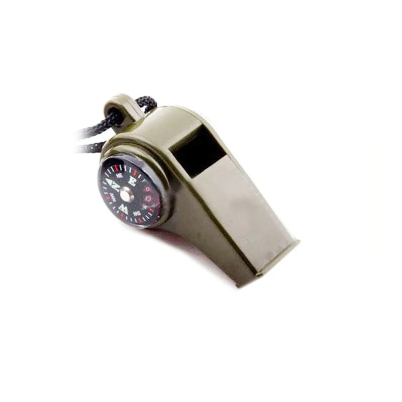 

3 In 1 Whistle Compass Thermometer Outdoor Camping Survival Tool BHD2