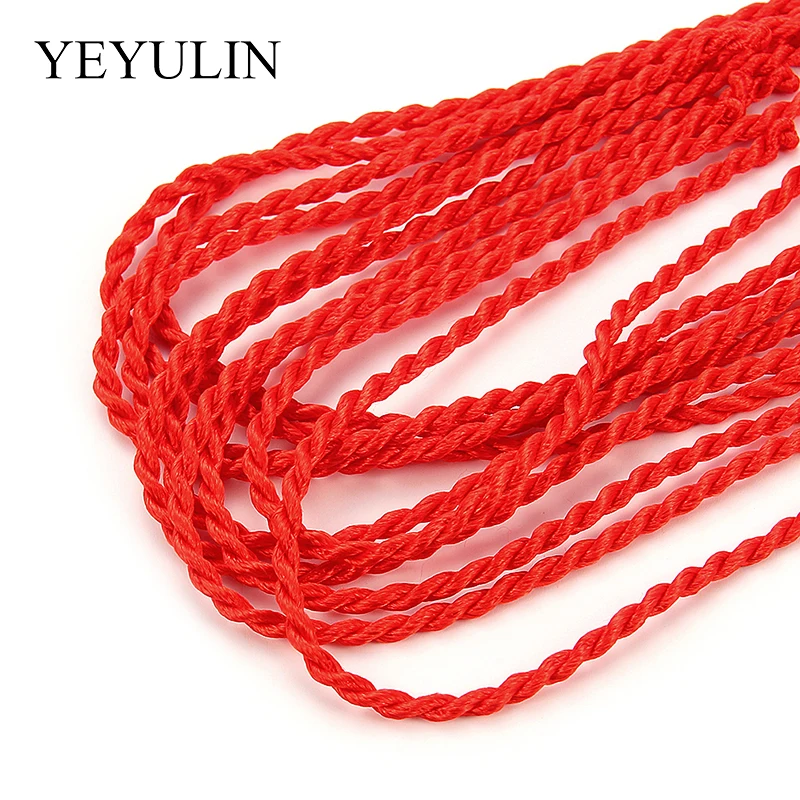10 Pcs 2mm Red Rope Braided Red Line Good Luck / Rope / Rope Bracelet Female Men's Gift Protection Women Men Gift