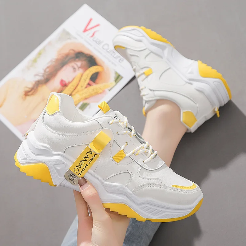 

2020 Clunky Sneakers Women's New Spring Shoes White Shoes Student Sports Running Shoes Women's Shoes