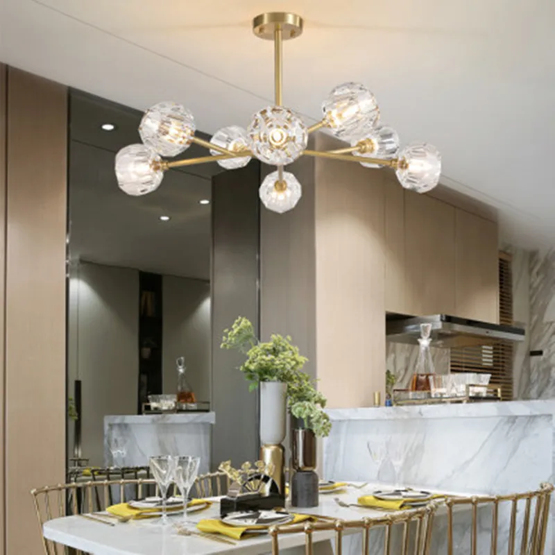 Новинка 2019 потолочный светильник с хрустальными шариками дизайнерские люстры в